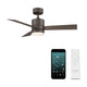 Modern Forms - Axis Indoor/Outdoor 3-Blade 44" Smart Ceiling Fan with LED Light Kit and Remote Control - Lights Canada