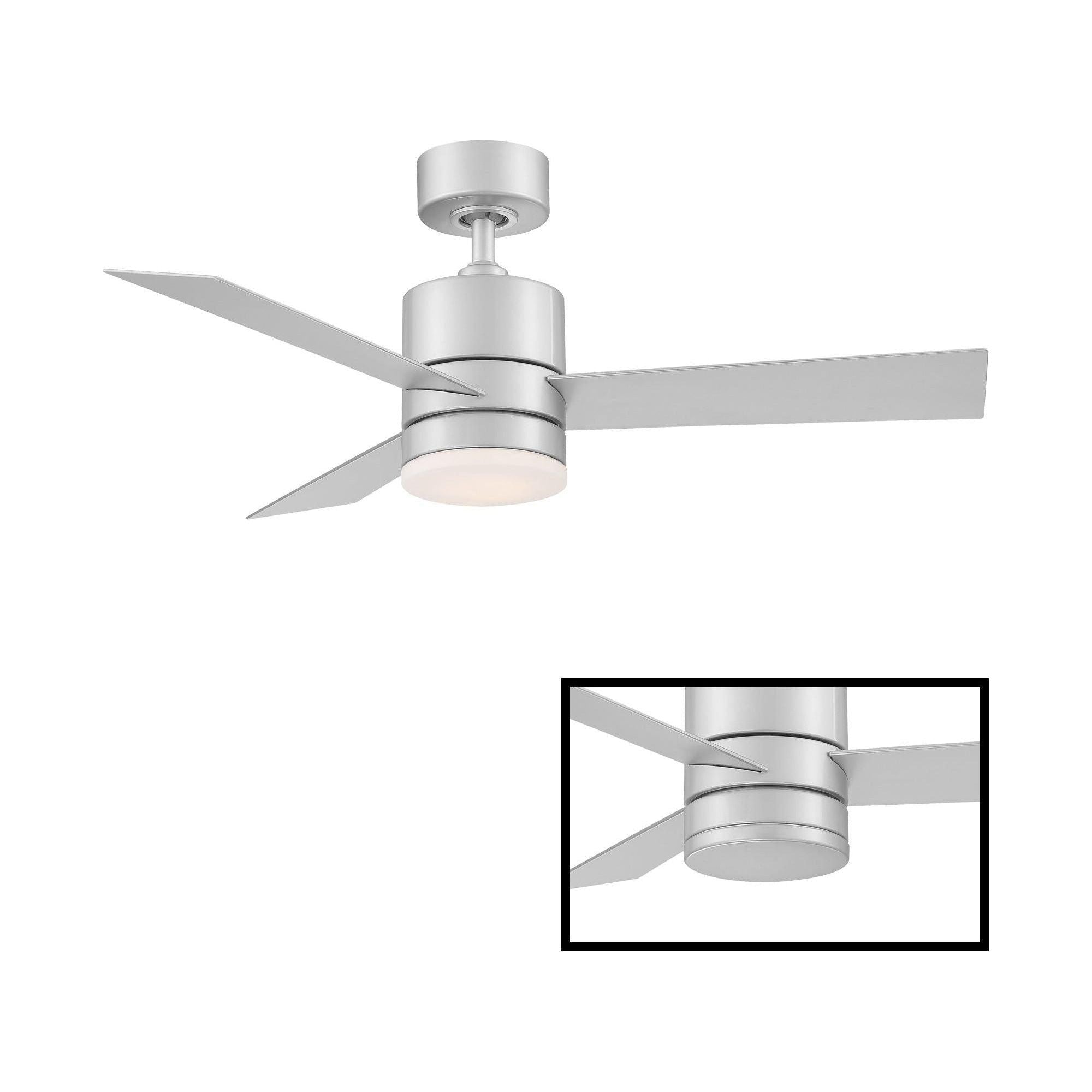 Modern Forms - Axis Indoor/Outdoor 3-Blade 44" Smart Ceiling Fan with LED Light Kit and Remote Control - Lights Canada