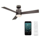 Modern Forms - Axis Indoor/Outdoor 3-Blade 52" Smart Ceiling Fan with LED Light Kit and Remote Control - Lights Canada