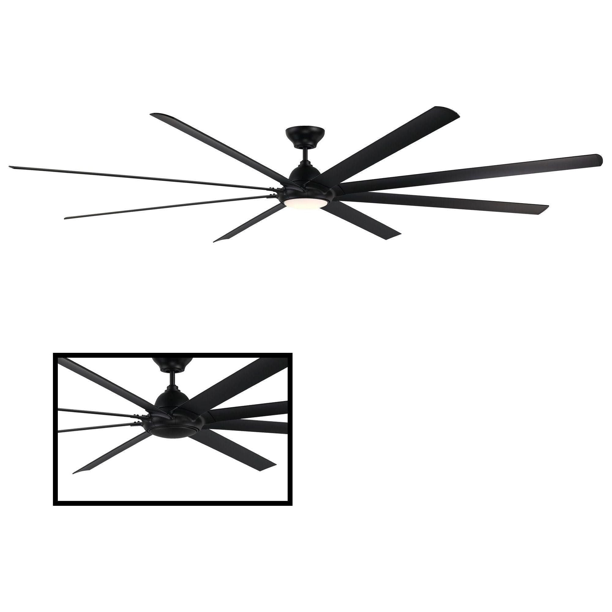 Modern Forms - Hydra Indoor/Outdoor 8-Blade 120" Smart Ceiling Fan with LED Light Kit - Lights Canada