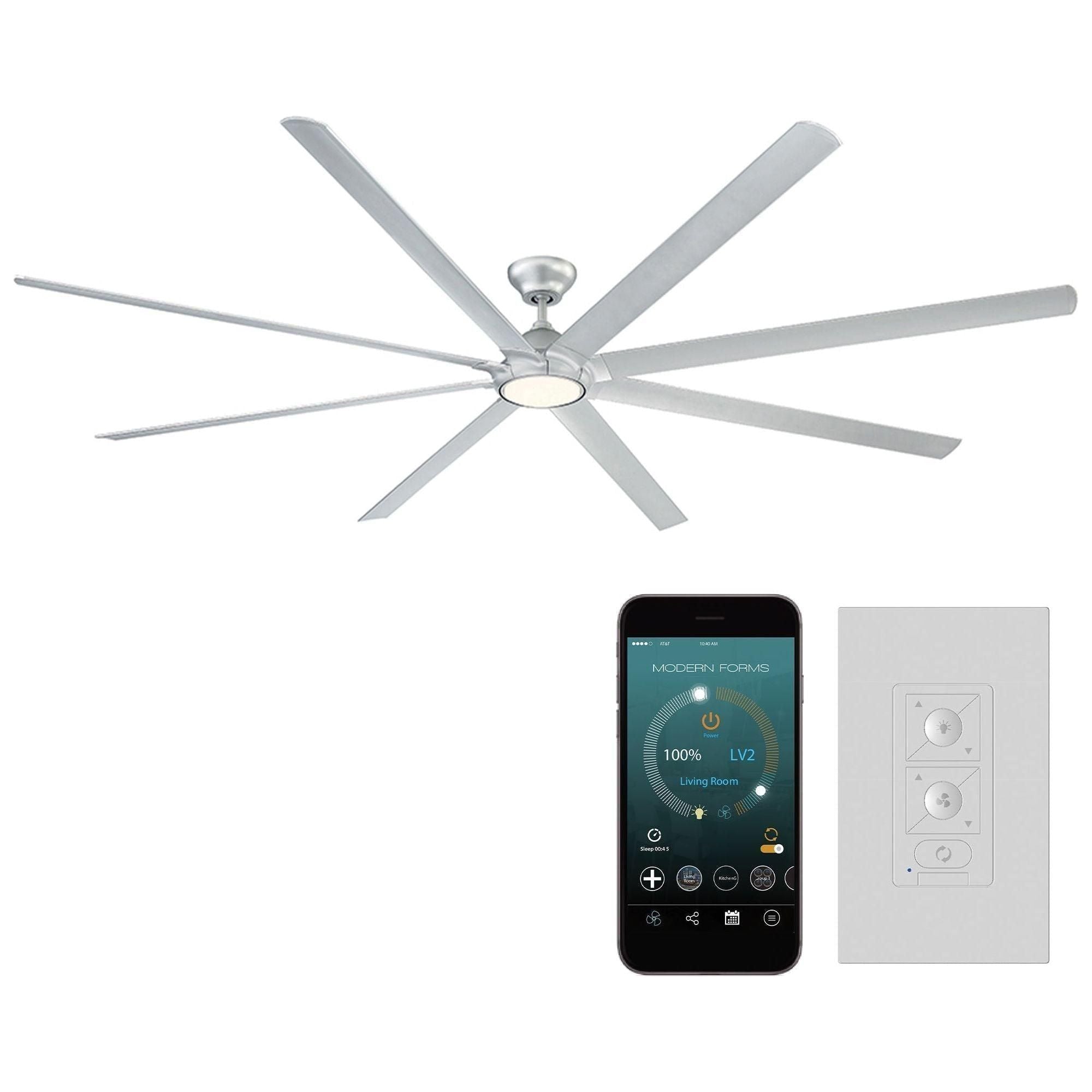 Modern Forms - Hydra Indoor/Outdoor 8-Blade 120" Smart Ceiling Fan with LED Light Kit - Lights Canada