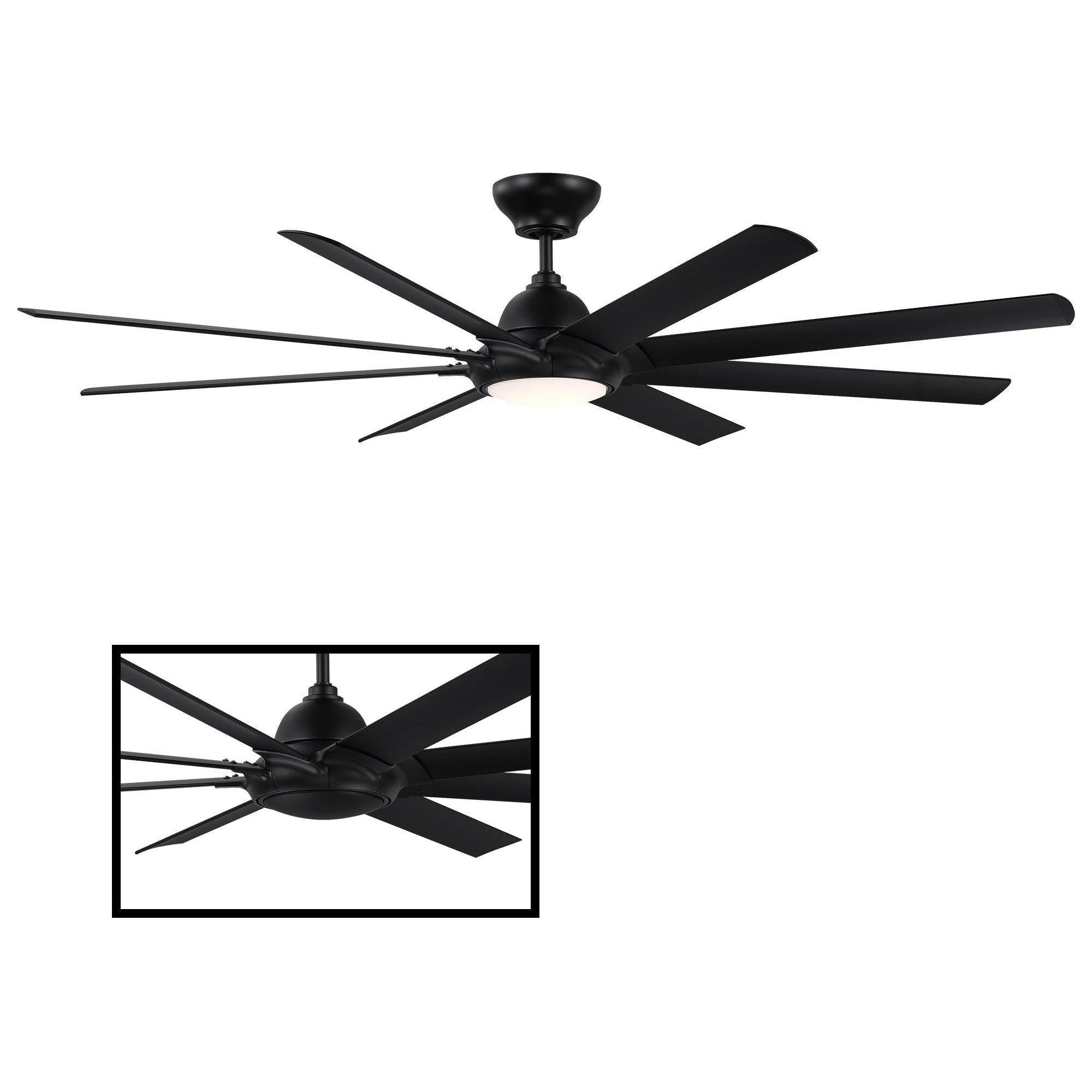 Modern Forms - Hydra Indoor/Outdoor 8-Blade 80" Smart Ceiling Fan with LED Light Kit - Lights Canada