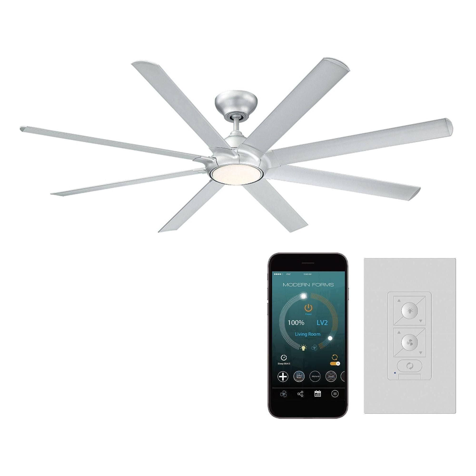 Modern Forms - Hydra Indoor/Outdoor 8-Blade 80" Smart Ceiling Fan with LED Light Kit - Lights Canada