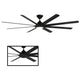 Modern Forms - Hydra Indoor/Outdoor 8-Blade 96" Smart Ceiling Fan with LED Light Kit - Lights Canada