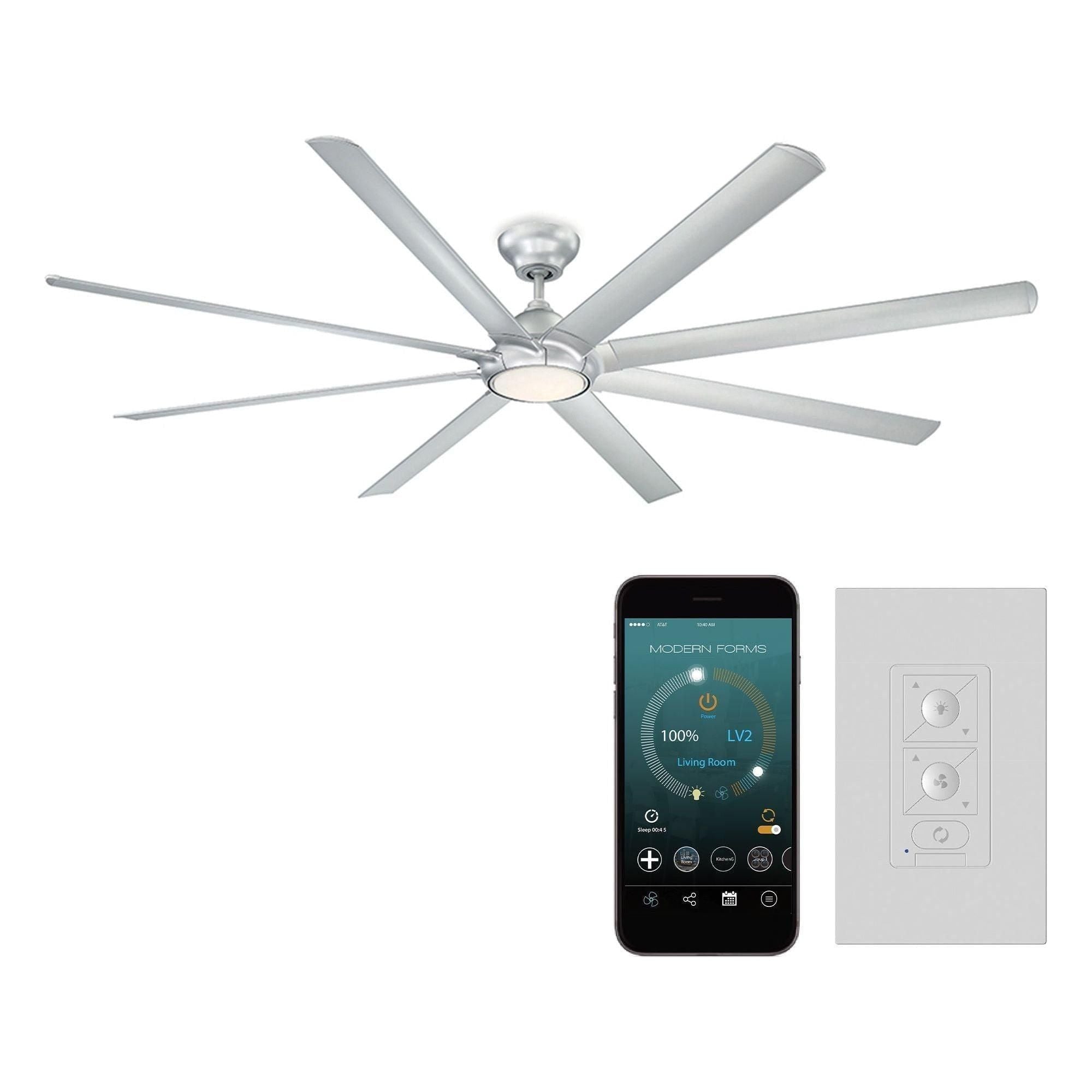 Modern Forms - Hydra Indoor/Outdoor 8-Blade 96" Smart Ceiling Fan with LED Light Kit - Lights Canada