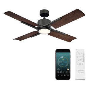 Modern Forms - Cervantes Indoor/Outdoor 4-Blade 56" Smart Ceiling Fan with LED Light Kit and Remote Control - Lights Canada