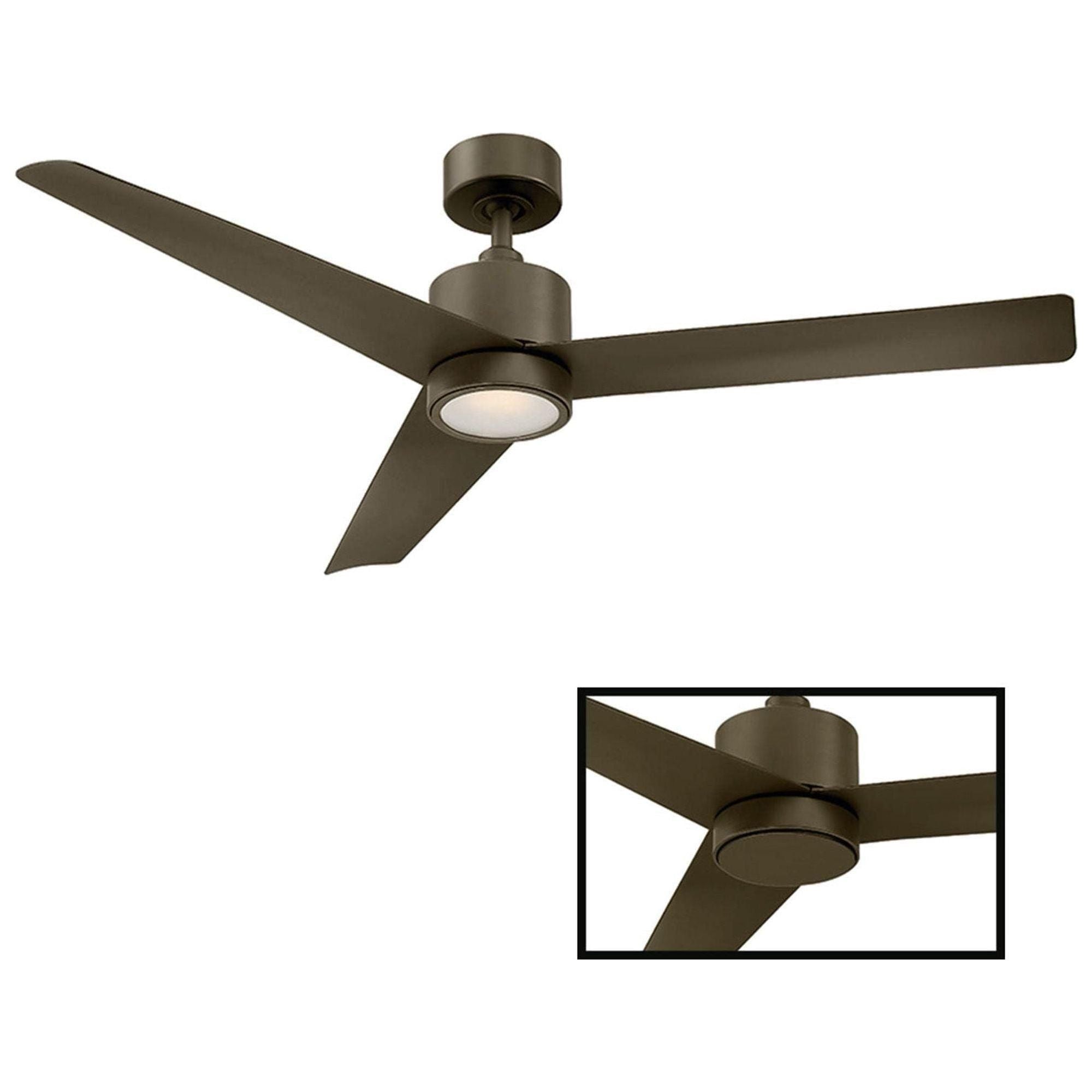 Modern Forms - Lotus Indoor/Outdoor 3-Blade 54" Smart Ceiling Fan with LED Light Kit and Remote Control - Lights Canada