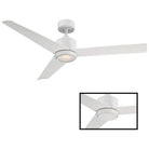 Modern Forms - Lotus Indoor/Outdoor 3-Blade 54" Smart Ceiling Fan with LED Light Kit and Remote Control - Lights Canada