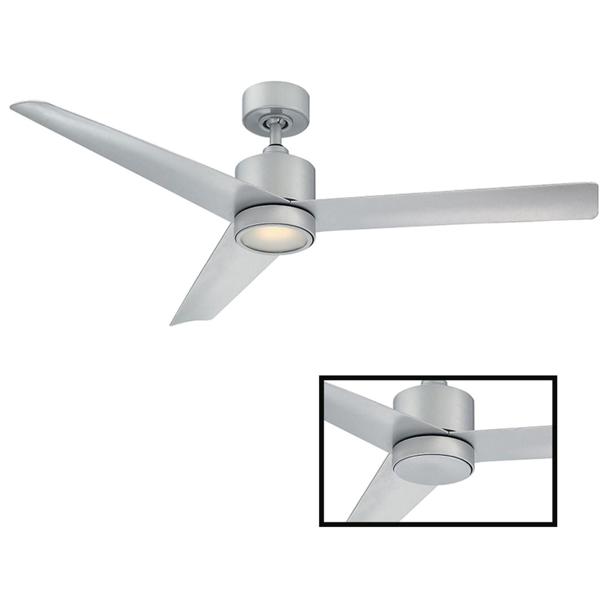 Modern Forms - Lotus Indoor/Outdoor 3-Blade 54" Smart Ceiling Fan with LED Light Kit and Remote Control - Lights Canada