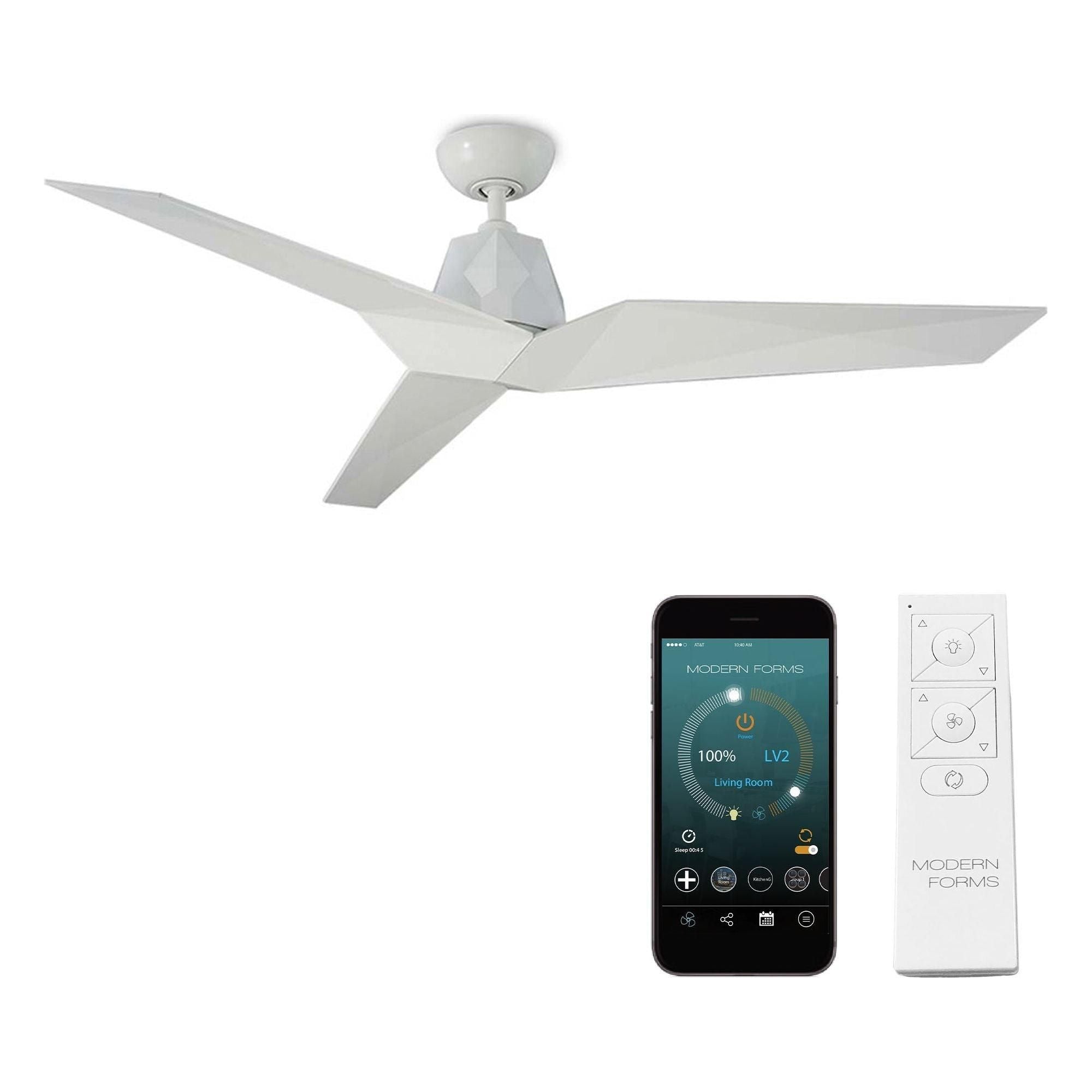 Modern Forms - Vortex Indoor/Outdoor 3-Blade 60" Smart Ceiling Fan with Remote Control - Lights Canada