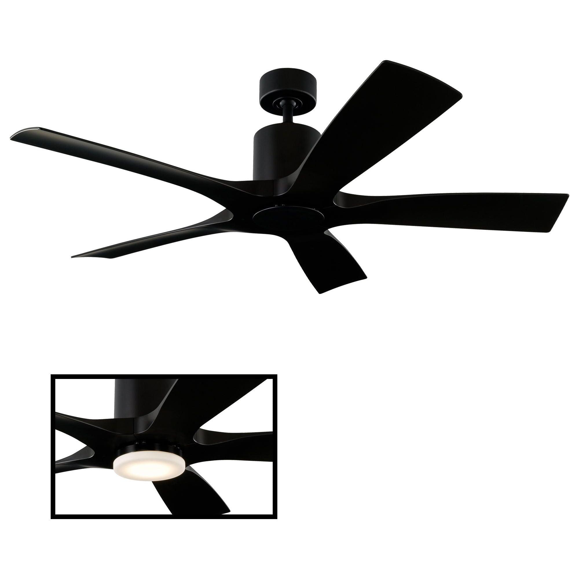 Modern Forms - Aviator Indoor/Outdoor 5-Blade 54" Smart Ceiling Fan with Remote Control - Lights Canada