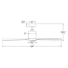 Modern Forms - Aviator Indoor/Outdoor 3-Blade 54" Smart Ceiling Fan with Remote Control - Lights Canada