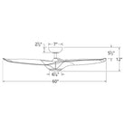 Modern Forms - Morpheus III Indoor/Outdoor 3-Blade 60" Smart Ceiling Fan with LED Light Kit - Lights Canada