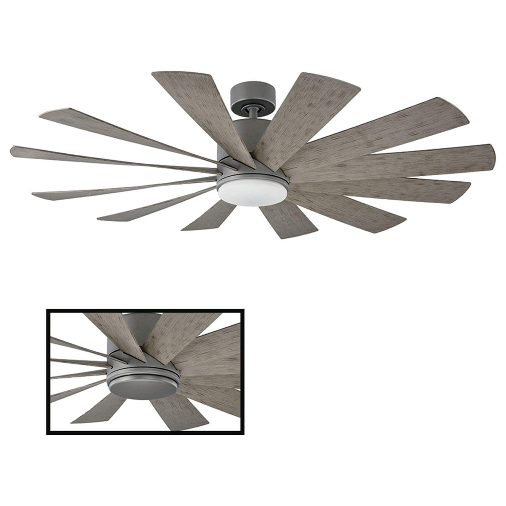 Modern Forms - Windflower Indoor/Outdoor 12-Blade 60" Smart Ceiling Fan with LED Light Kit - Lights Canada