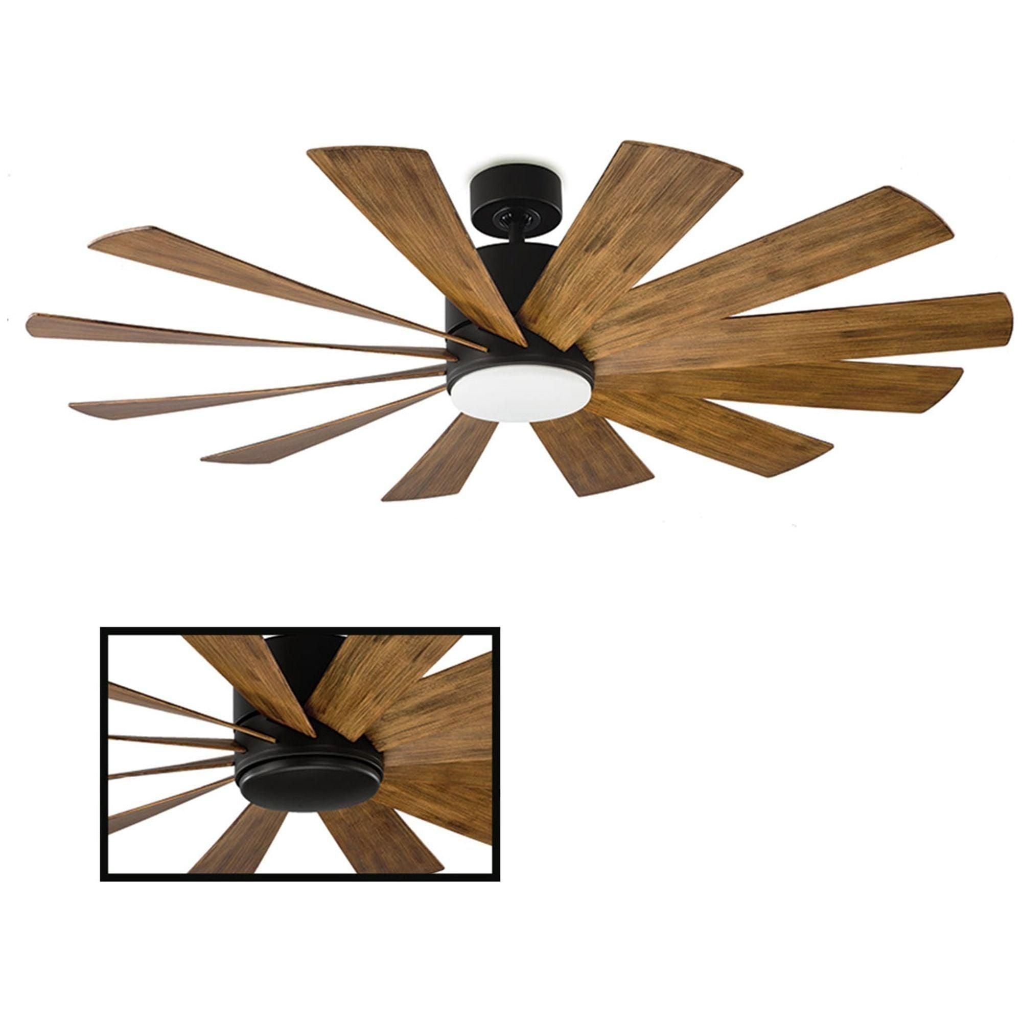 Modern Forms - Windflower Indoor/Outdoor 12-Blade 60" Smart Ceiling Fan with LED Light Kit - Lights Canada