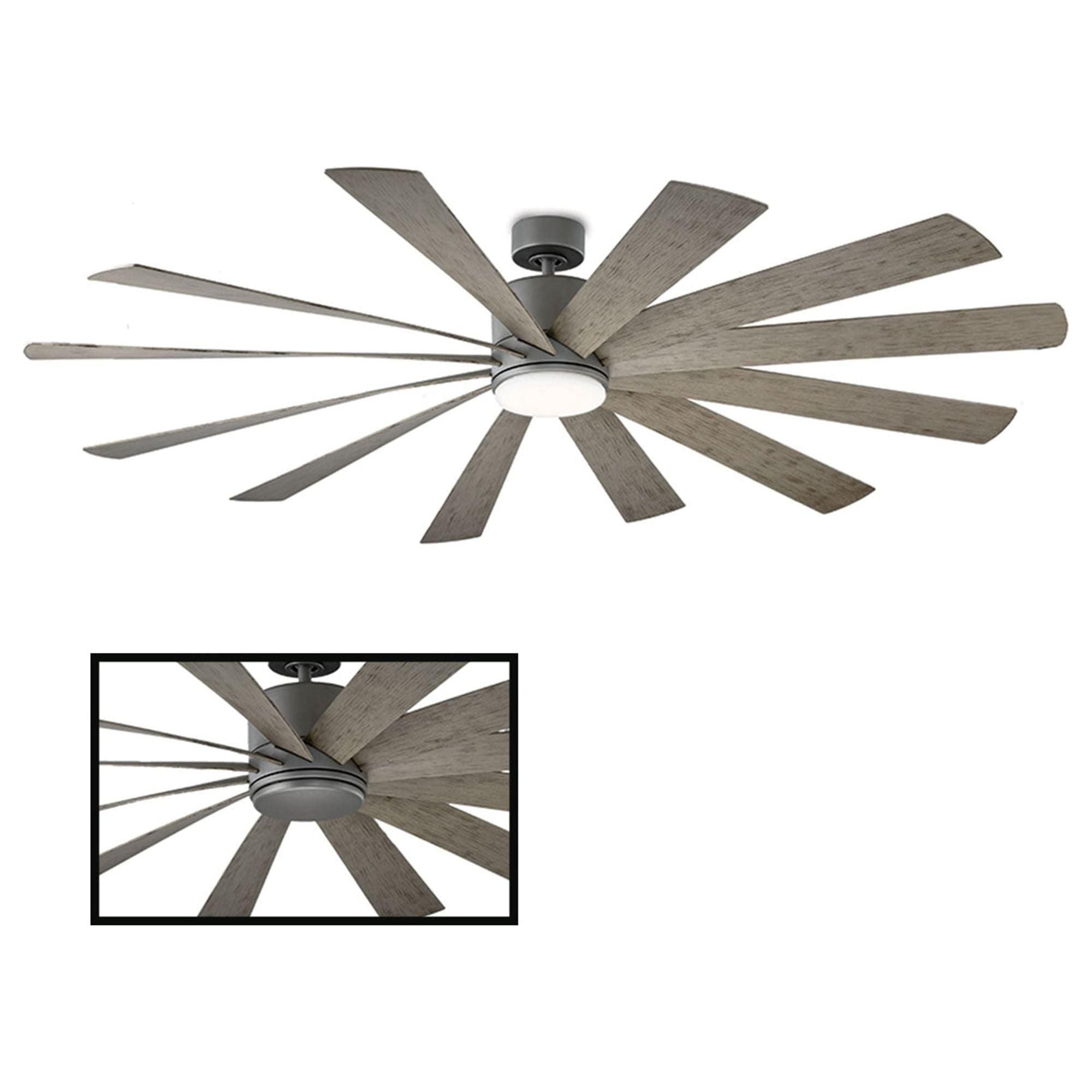 Modern Forms - Windflower Indoor/Outdoor 12-Blade 80" Smart Ceiling Fan with LED Light Kit - Lights Canada