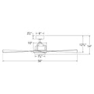 Modern Forms - Osprey Indoor/Outdoor 3-Blade 56" Smart Ceiling Fan with LED Light Kit and Remote Control - Lights Canada