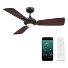 Modern Forms - Mykonos 3 Indoor/Outdoor 3-Blade 52" Smart Ceiling Fan with LED Light Kit and Remote Control - Lights Canada