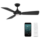Modern Forms - Mykonos 3 Indoor/Outdoor 3-Blade 52" Smart Ceiling Fan with LED Light Kit and Remote Control - Lights Canada
