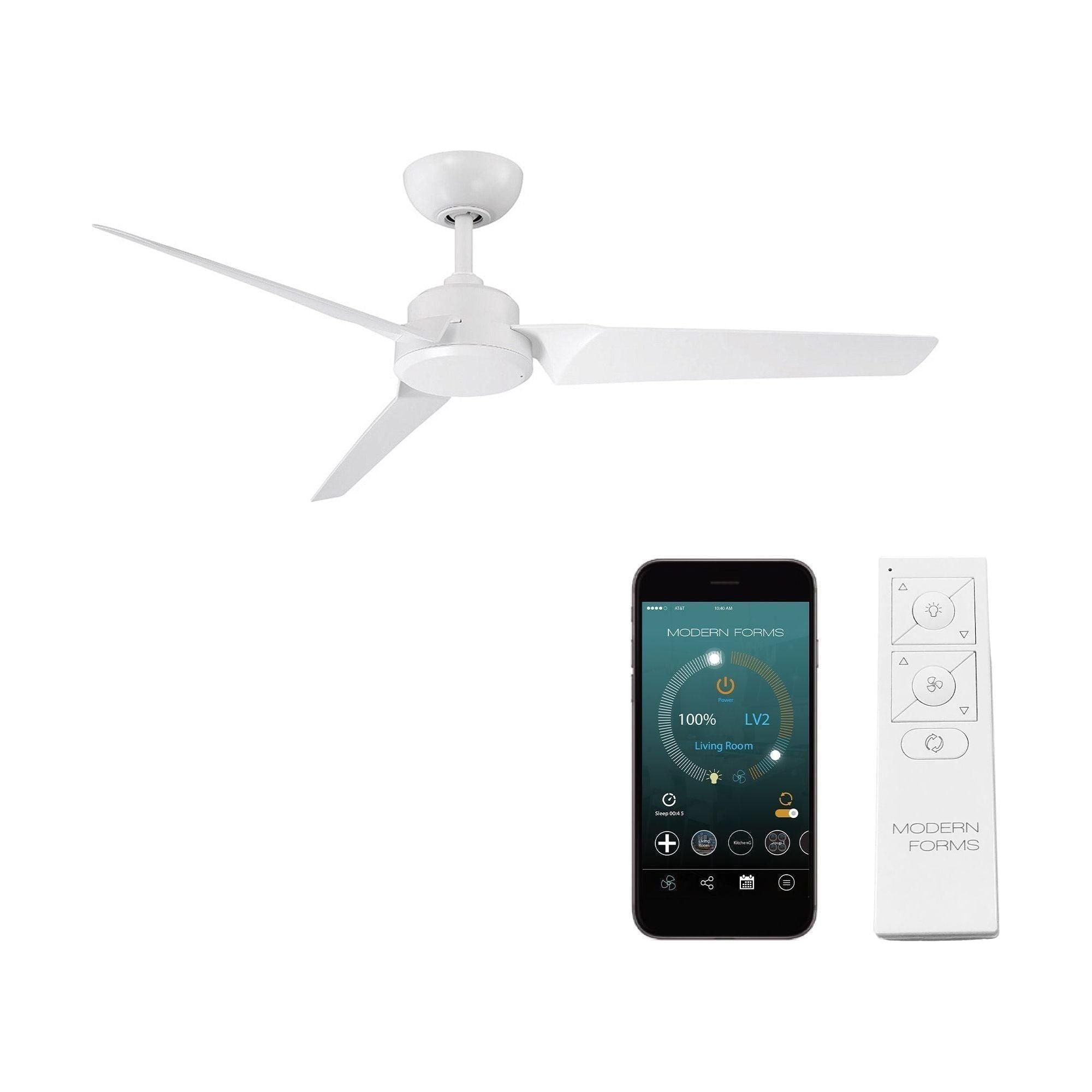 Modern Forms - Roboto Indoor/Outdoor 3-Blade 52" Smart Ceiling Fan with Remote Control - Lights Canada