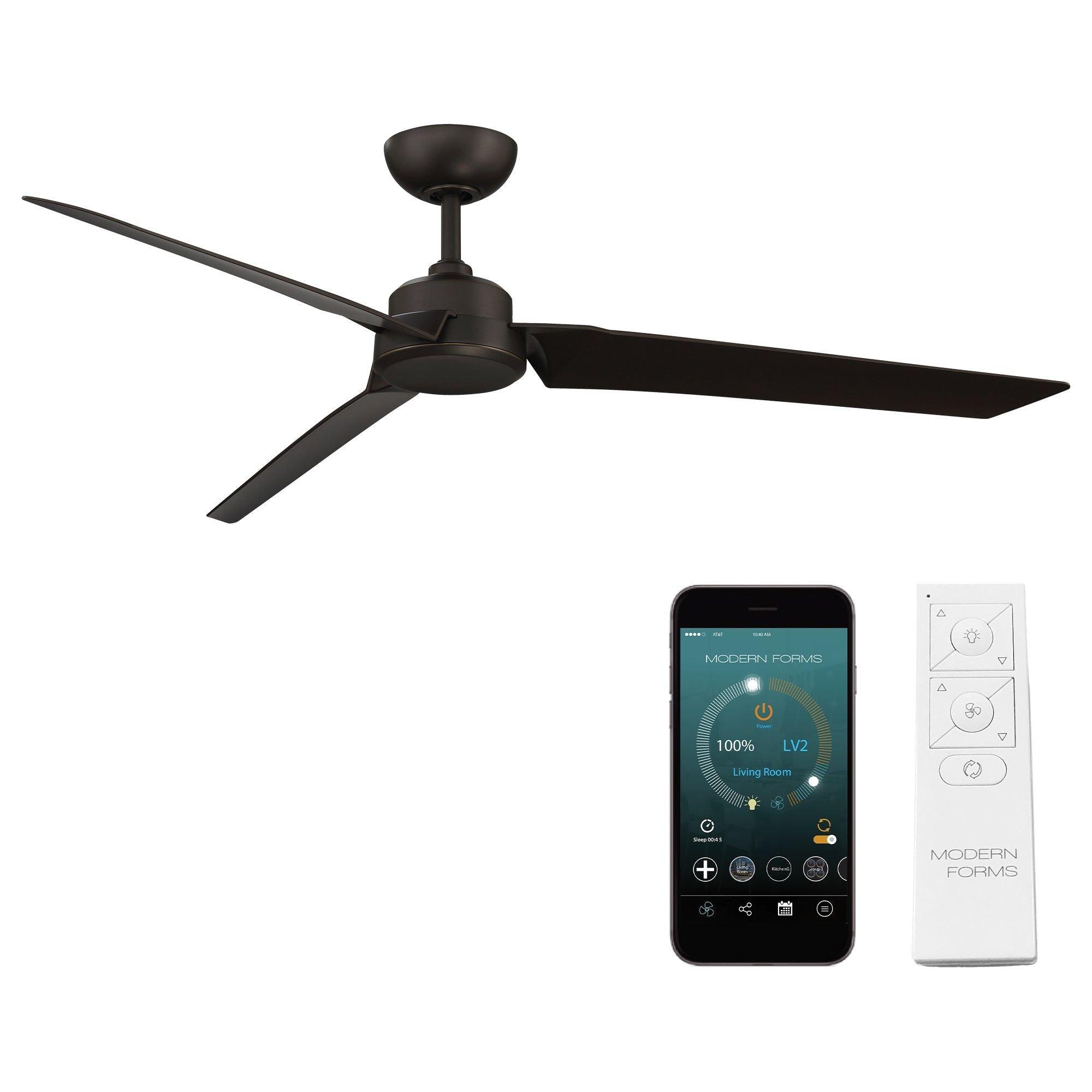 Modern Forms - Roboto Indoor/Outdoor 3-Blade 62" Smart Ceiling Fan with Remote Control - Lights Canada