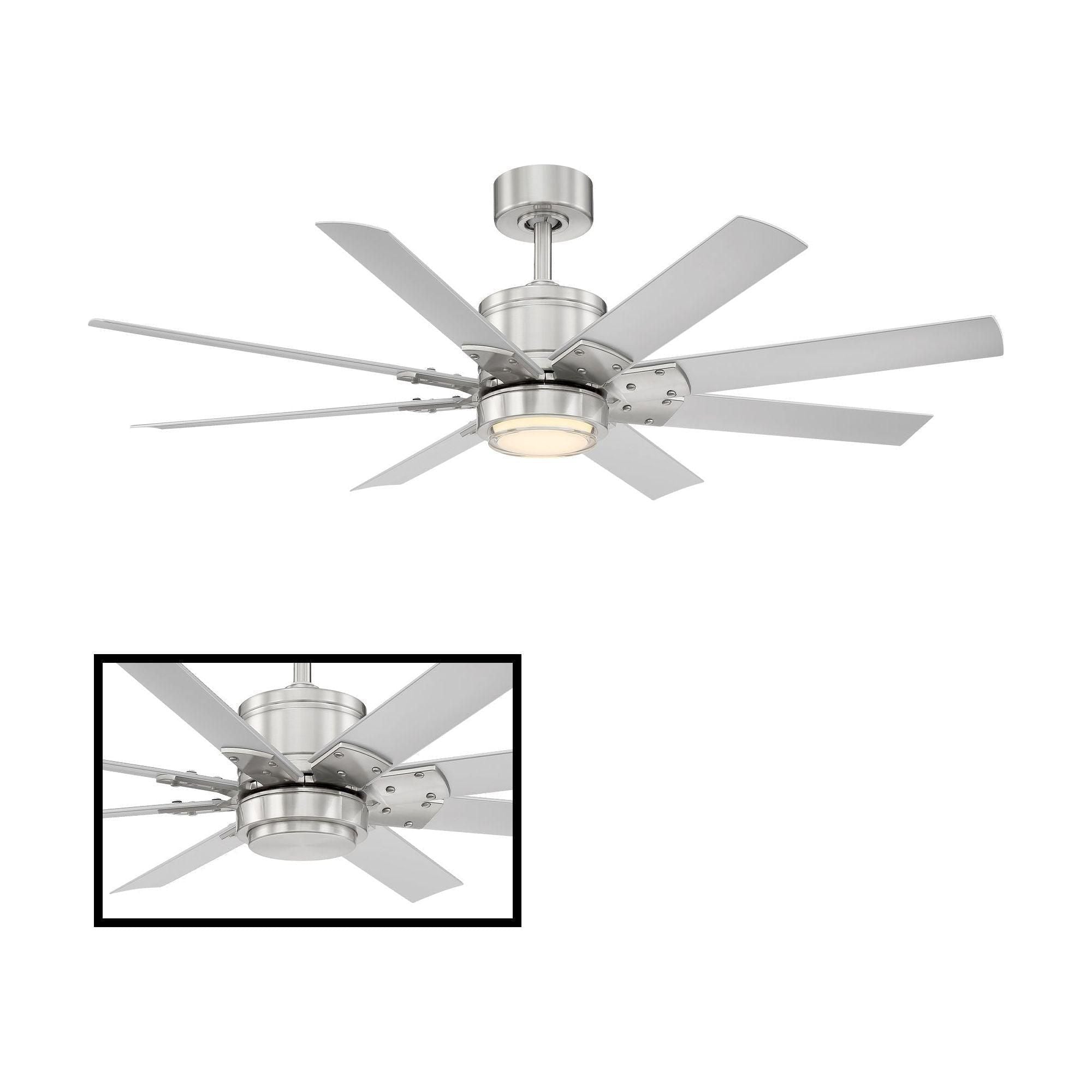Modern Forms - Renegade Indoor/Outdoor 8-Blade 52" Smart Ceiling Fan with LED Light Kit and Remote Control - Lights Canada