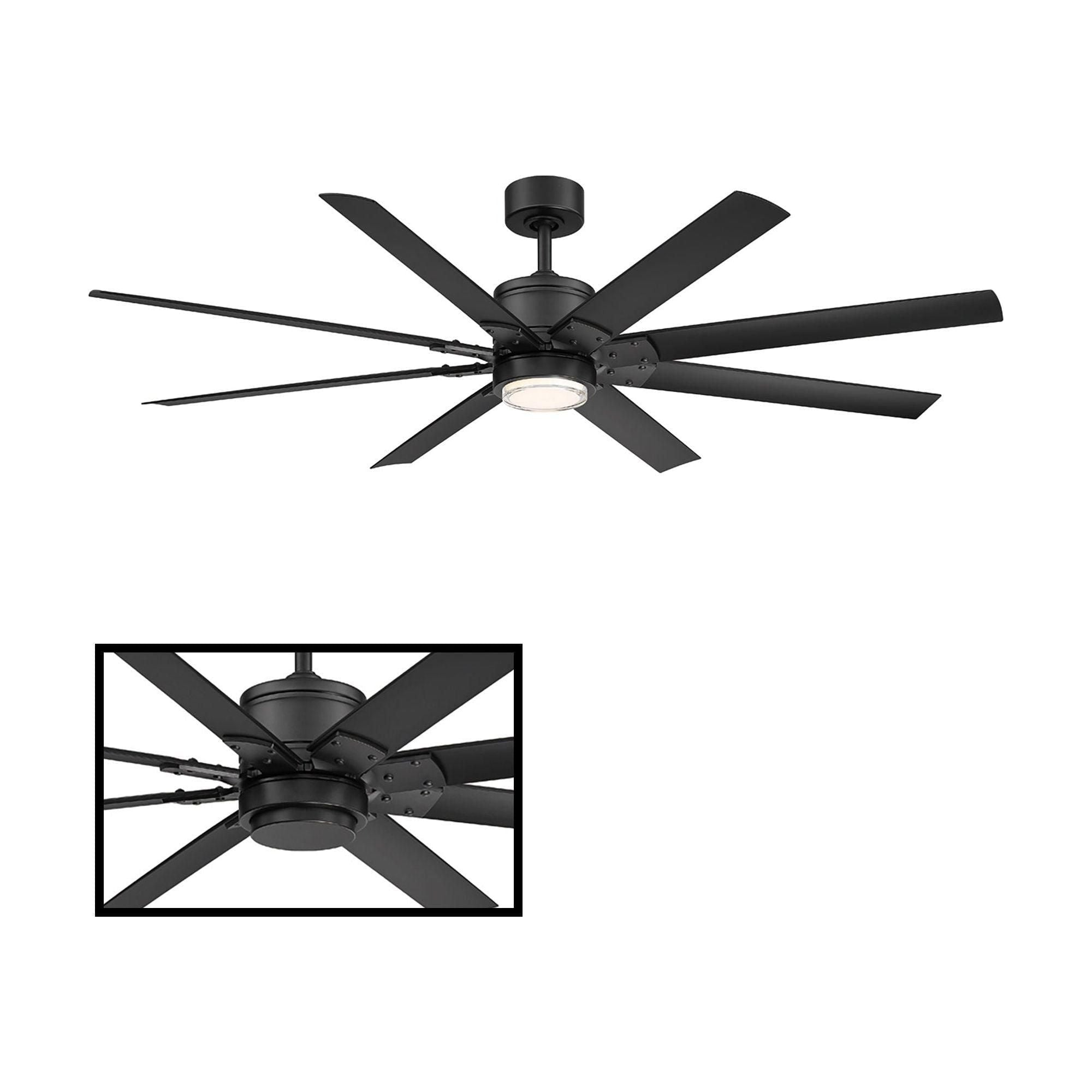 Modern Forms - Renegade Indoor/Outdoor 8-Blade 52" Smart Ceiling Fan with LED Light Kit and Remote Control - Lights Canada