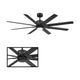 Modern Forms - Renegade Indoor/Outdoor 8-Blade 52" Smart Ceiling Fan with LED Light Kit and Remote Control - Lights Canada