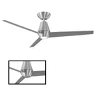 Modern Forms - Slim Indoor/Outdoor 3-Blade 52" Smart Ceiling Fan with LED Light Kit and Remote Control - Lights Canada