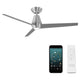 Modern Forms - Slim Indoor/Outdoor 3-Blade 52" Smart Ceiling Fan with LED Light Kit and Remote Control - Lights Canada