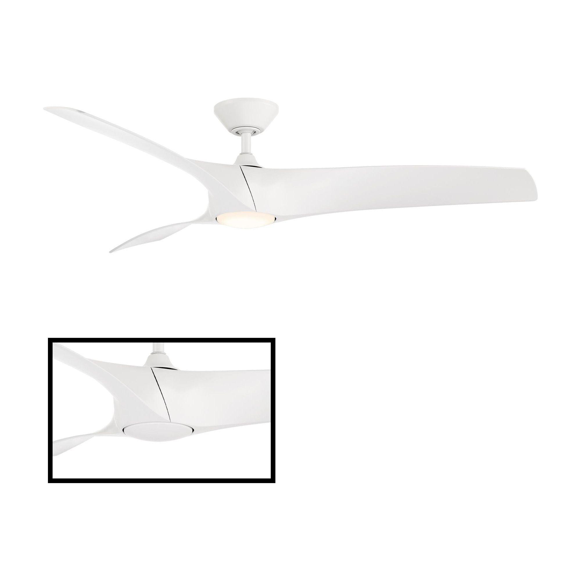 Modern Forms - Zephyr Indoor/Outdoor 3-Blade 52" Smart Ceiling Fan with LED Light Kit and Remote Control - Lights Canada