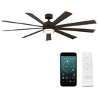 Modern Forms - Wynd XL Indoor/Outdoor 9-Blade 72" Smart Ceiling Fan with LED Light Kit and Remote Control - Lights Canada