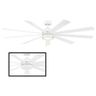 Modern Forms - Wynd XL Indoor/Outdoor 9-Blade 72" Smart Ceiling Fan with LED Light Kit and Remote Control - Lights Canada