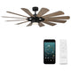 Modern Forms - Wyndmill Indoor/Outdoor 12-Blade 65" Smart Ceiling Fan with LED Light Kit and Remote Control - Lights Canada