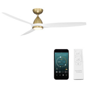 Modern Forms - Skylark Indoor/Outdoor 3-Blade 62" Smart Ceiling Fan with LED Light Kit and Remote Control - Lights Canada
