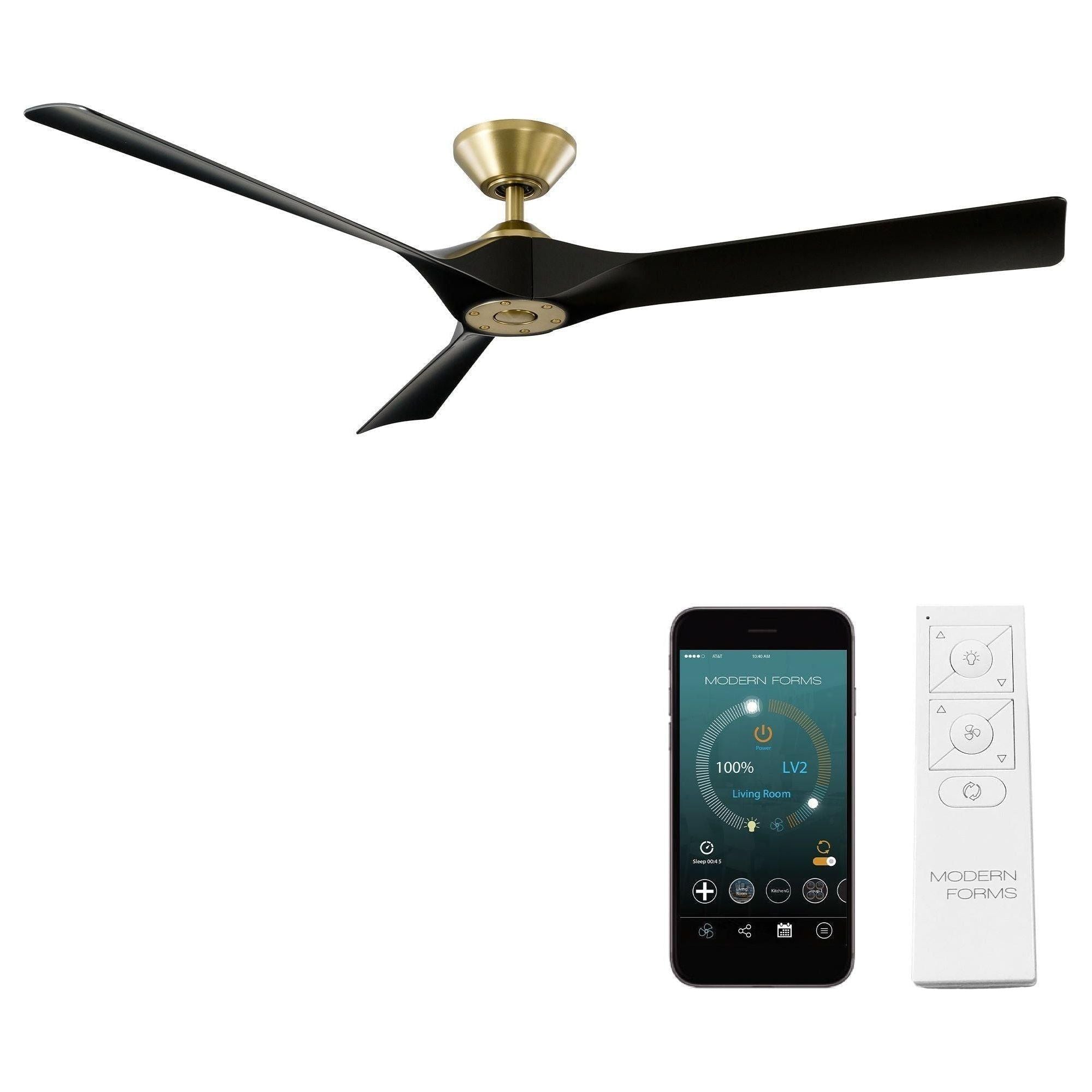 Modern Forms - Torque Indoor/Outdoor 3-Blade 58" Smart Ceiling Fan with Remote Control - Lights Canada