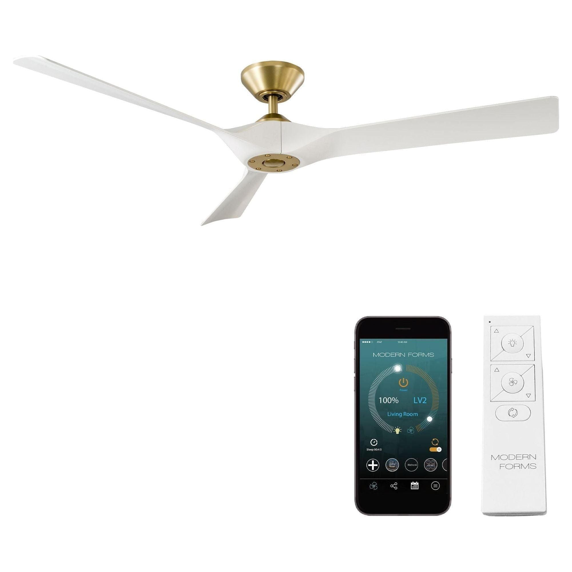 Modern Forms - Torque Indoor/Outdoor 3-Blade 58" Smart Ceiling Fan with Remote Control - Lights Canada