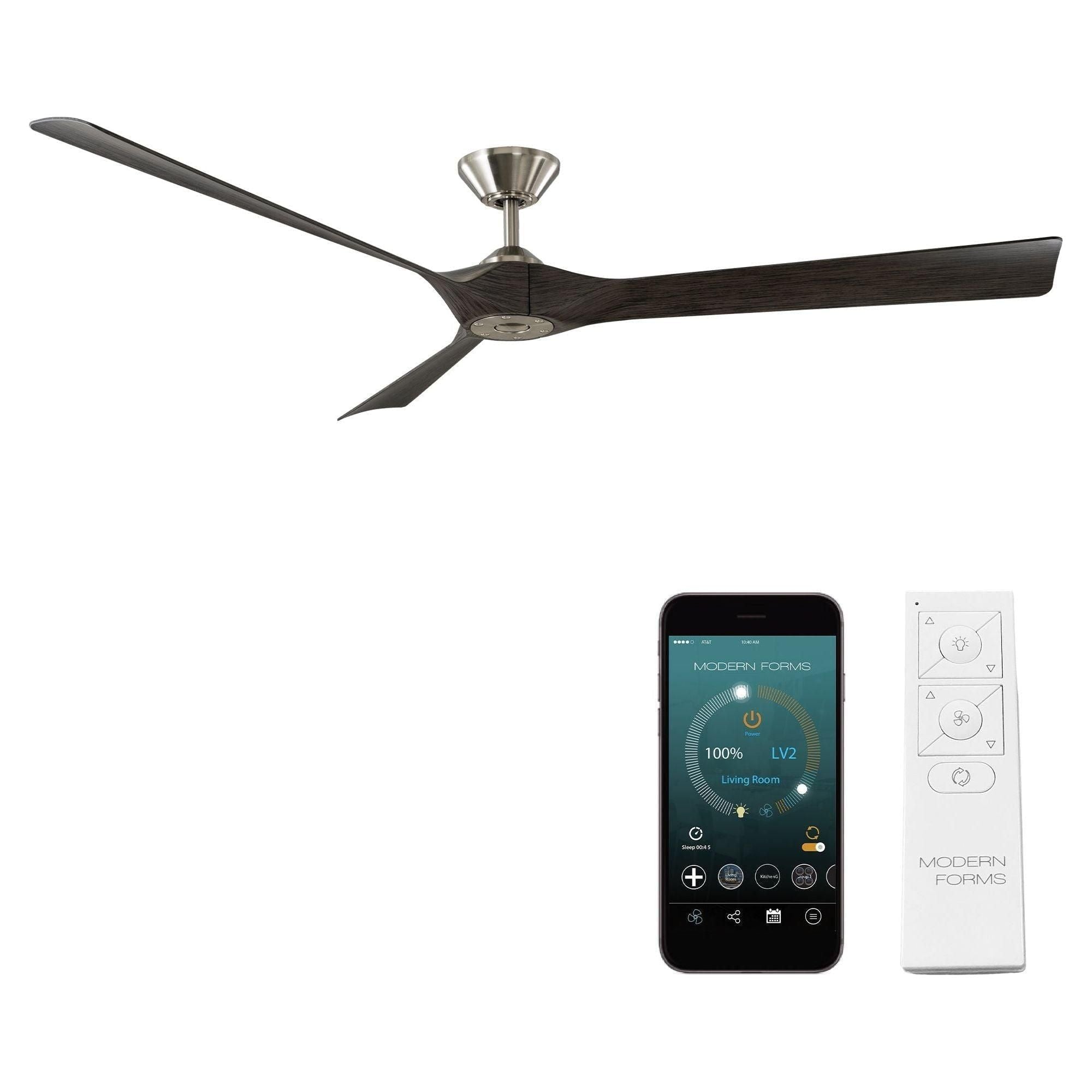 Modern Forms - Torque Indoor/Outdoor 3-Blade 70" Smart Ceiling Fan with Remote Control - Lights Canada