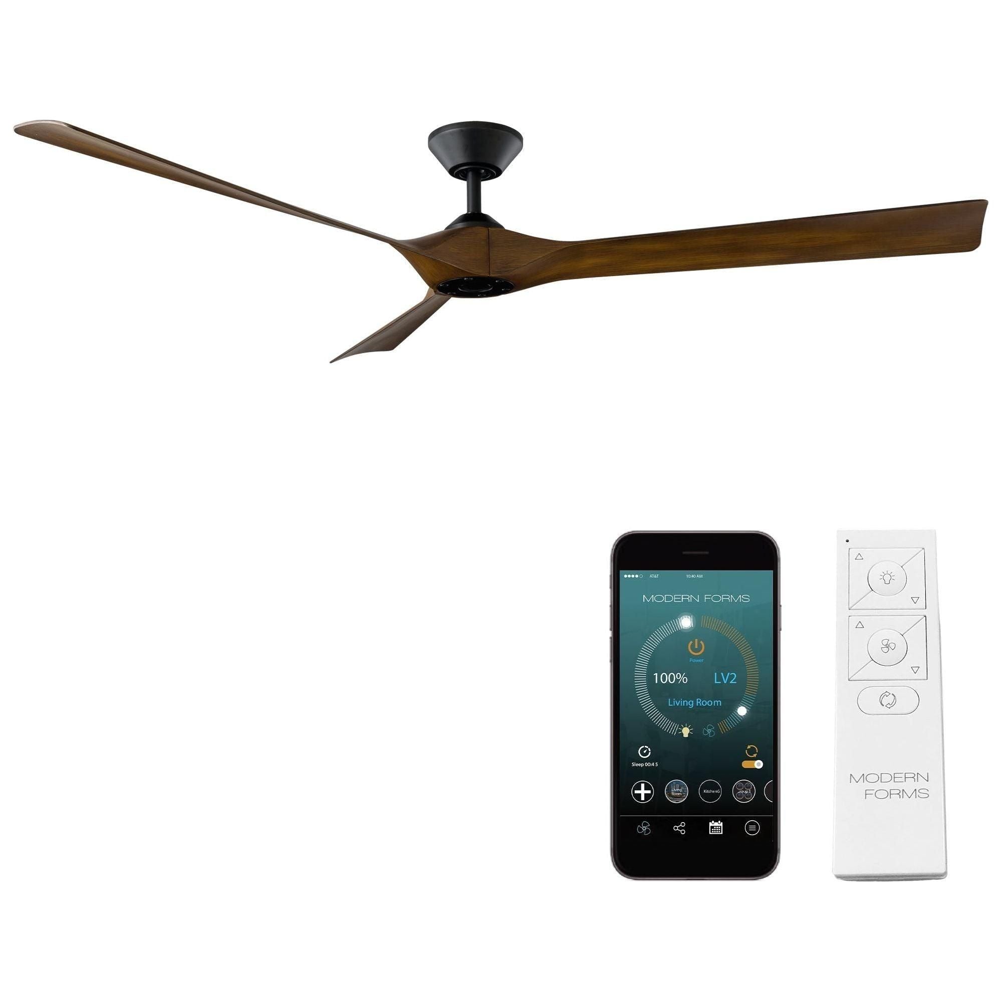 Modern Forms - Torque Indoor/Outdoor 3-Blade 70" Smart Ceiling Fan with Remote Control - Lights Canada