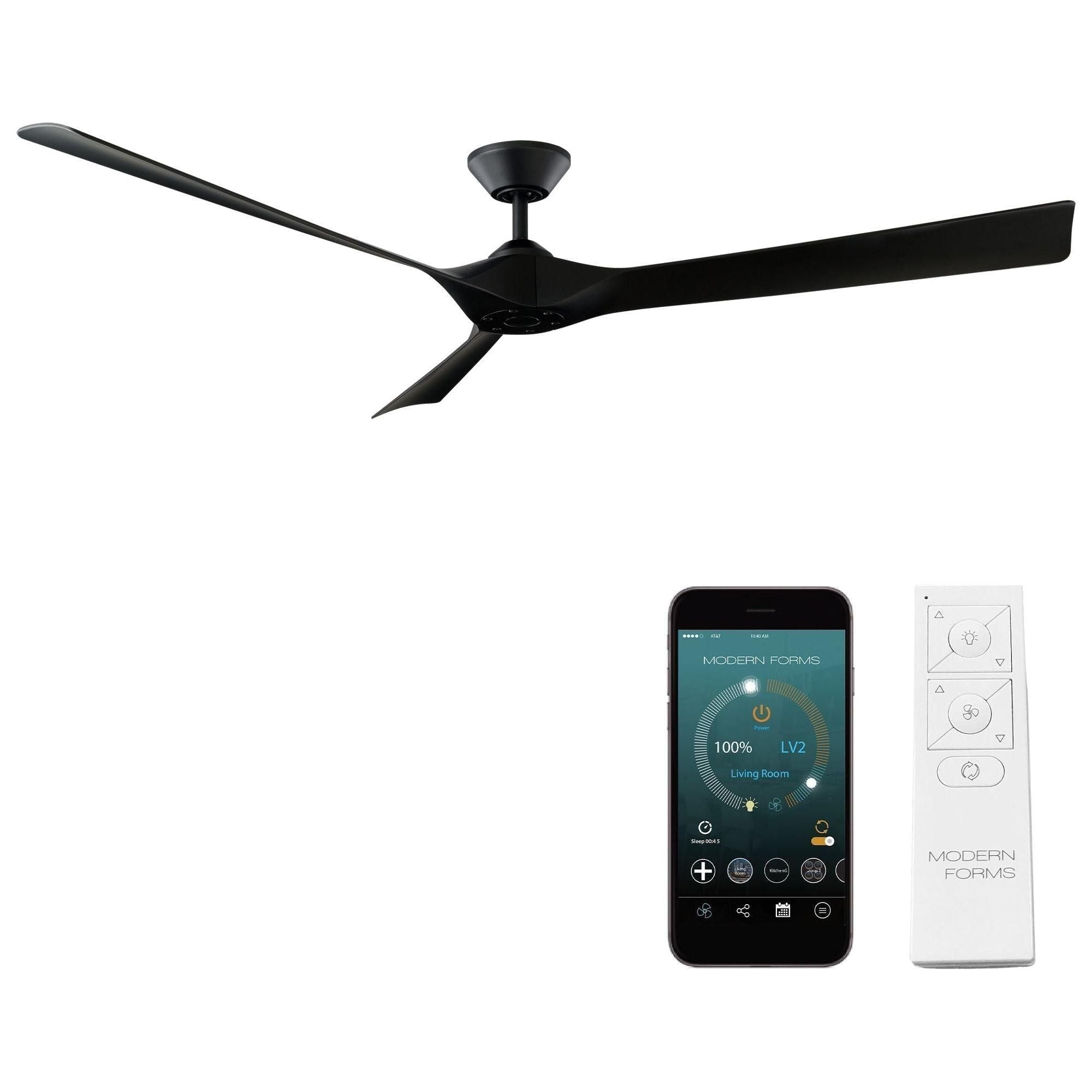 Modern Forms - Torque Indoor/Outdoor 3-Blade 70" Smart Ceiling Fan with Remote Control - Lights Canada