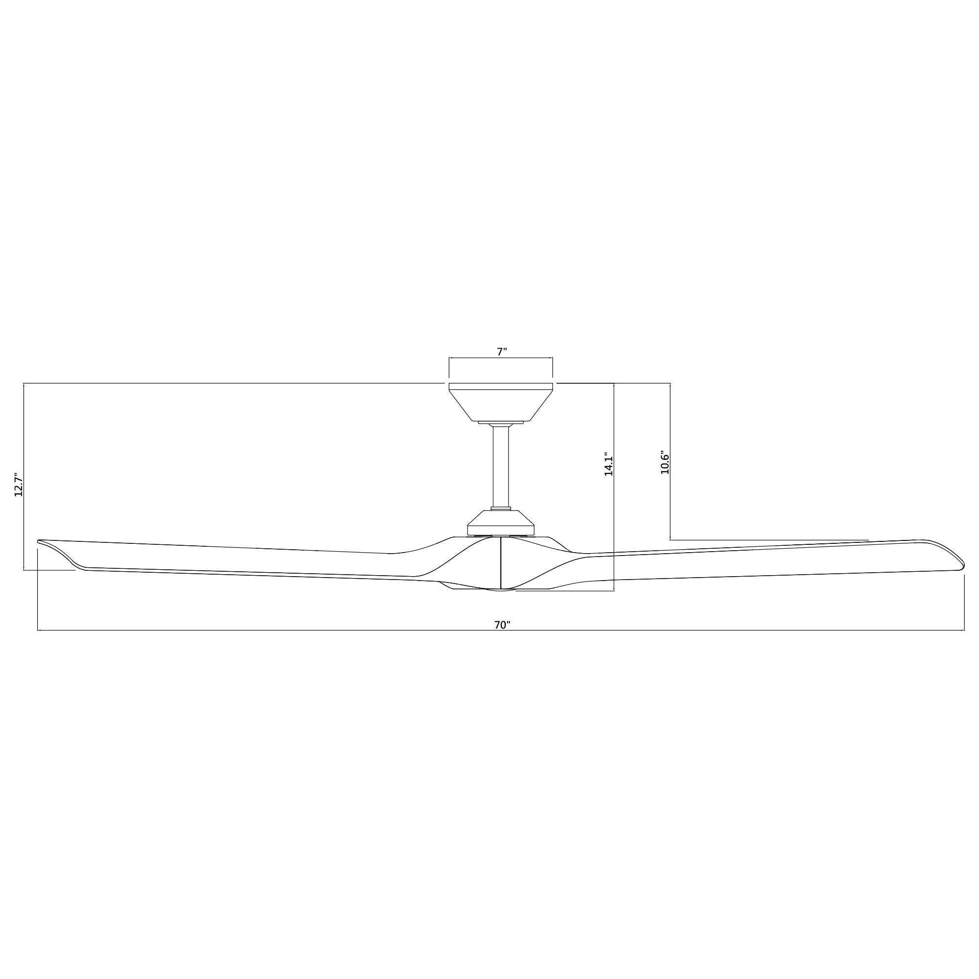Modern Forms - Torque Indoor/Outdoor 3-Blade 70" Smart Ceiling Fan with Remote Control - Lights Canada