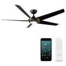 Modern Forms - Lucid Indoor/Outdoor 5-Blade 62" Smart Ceiling Fan with LED Light Kit and Remote Control - Lights Canada
