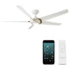 Modern Forms - Lucid Indoor/Outdoor 5-Blade 62" Smart Ceiling Fan with LED Light Kit and Remote Control - Lights Canada