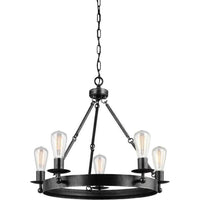 Ravenwood Manor Five Light Chandelier (with Bulbs)