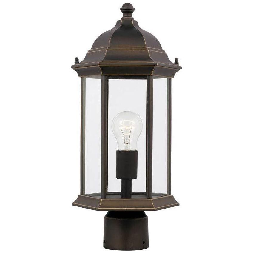 Generation Lighting - Sevier Medium One Light Outdoor Post Lantern (with Bulbs) - Lights Canada