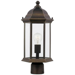 Generation Lighting - Sevier Medium One Light Outdoor Post Lantern (with Bulbs) - Lights Canada