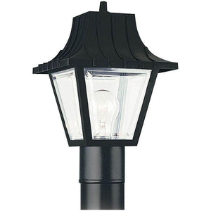 Generation Lighting - Polycarbonate One Light Outdoor Post Lantern (with Bulbs) - Lights Canada