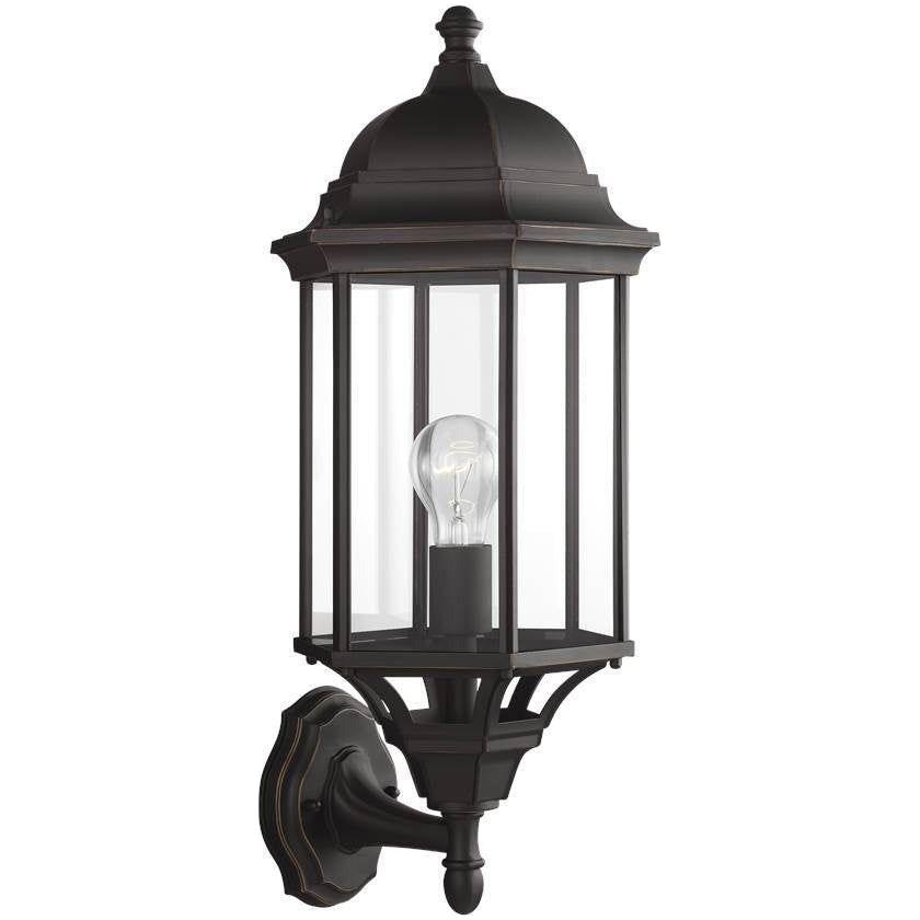 Generation Lighting - Sevier Large One Light Uplight Outdoor Wall Lantern (with Bulbs) - Lights Canada