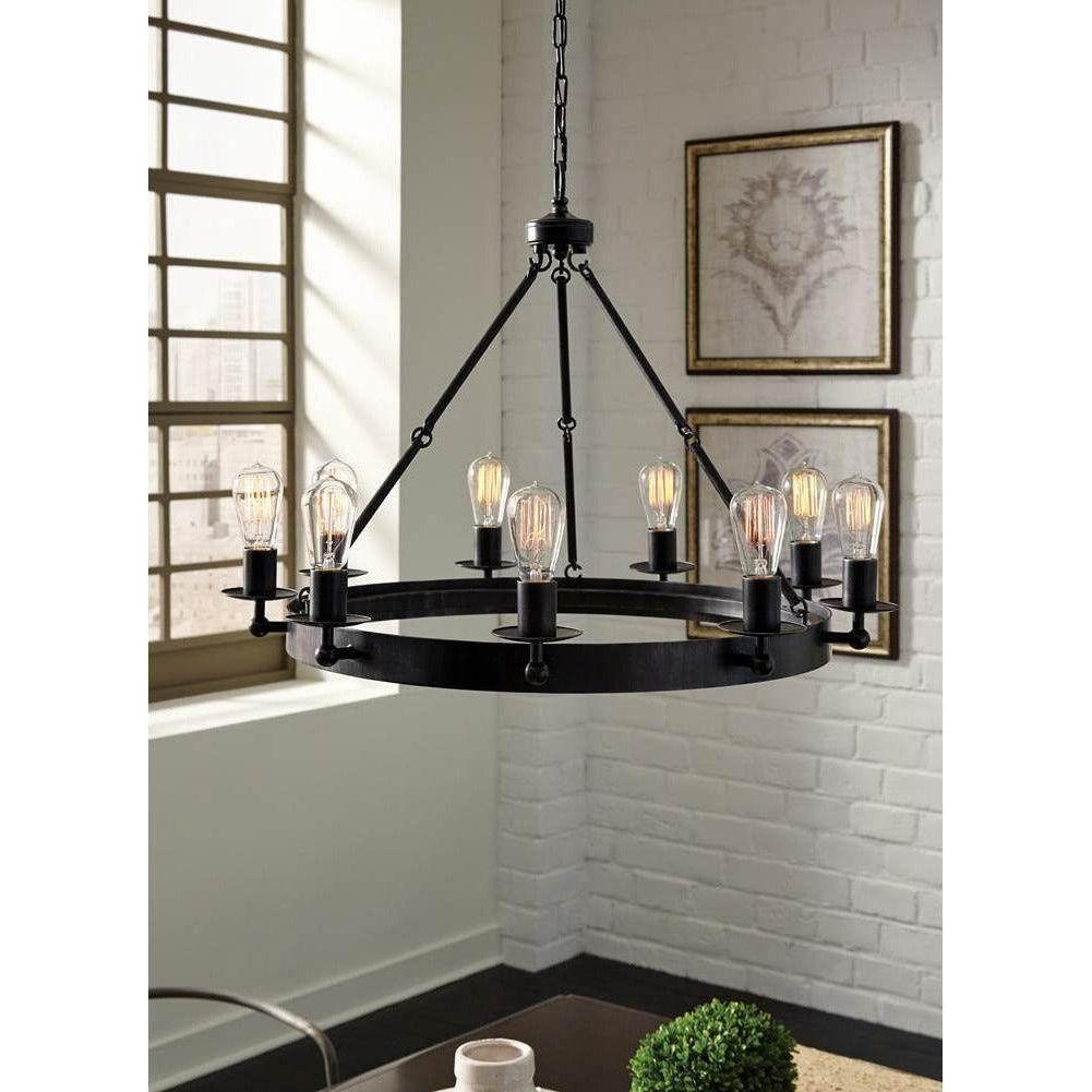 Generation Lighting - Ravenwood Manor Nine Light Chandelier (with Bulbs) - Lights Canada