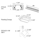 WAC Lighting - Oculux LED Energy Star 3 Light Track Kit - Lights Canada